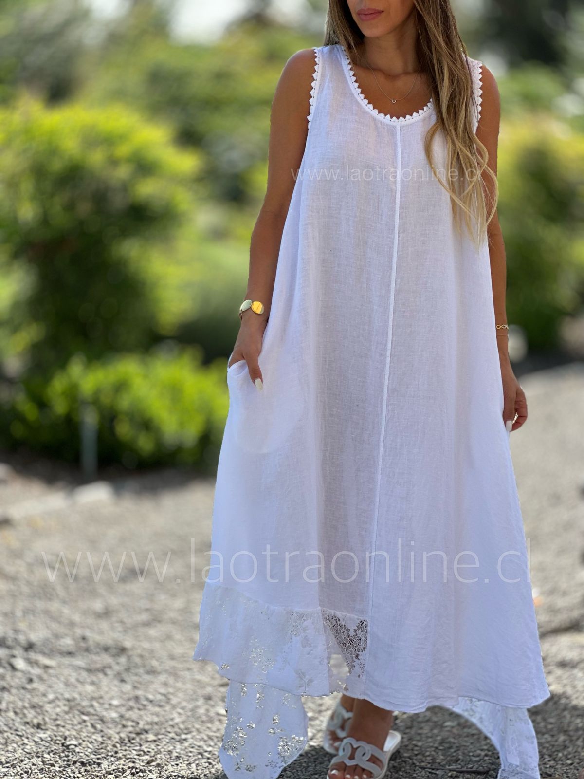 Vestido Escocia blanco