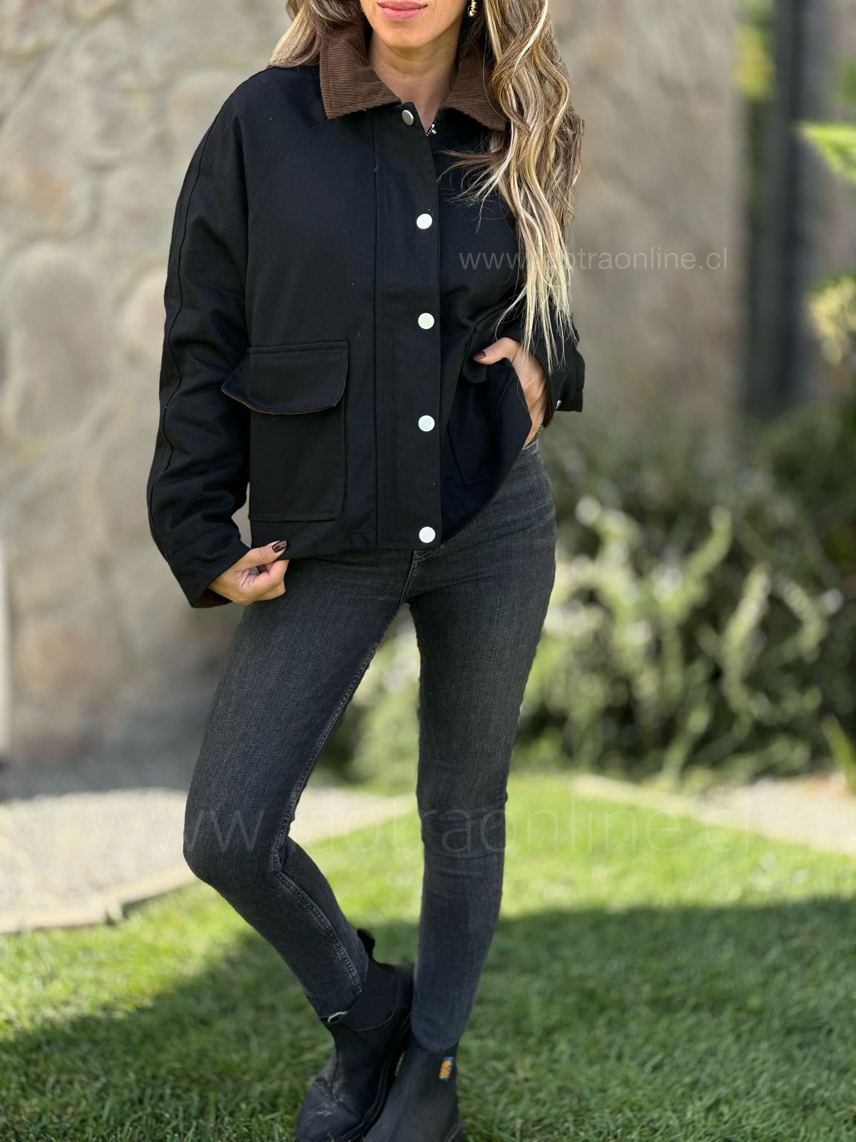 Chaqueta Cambridge negro