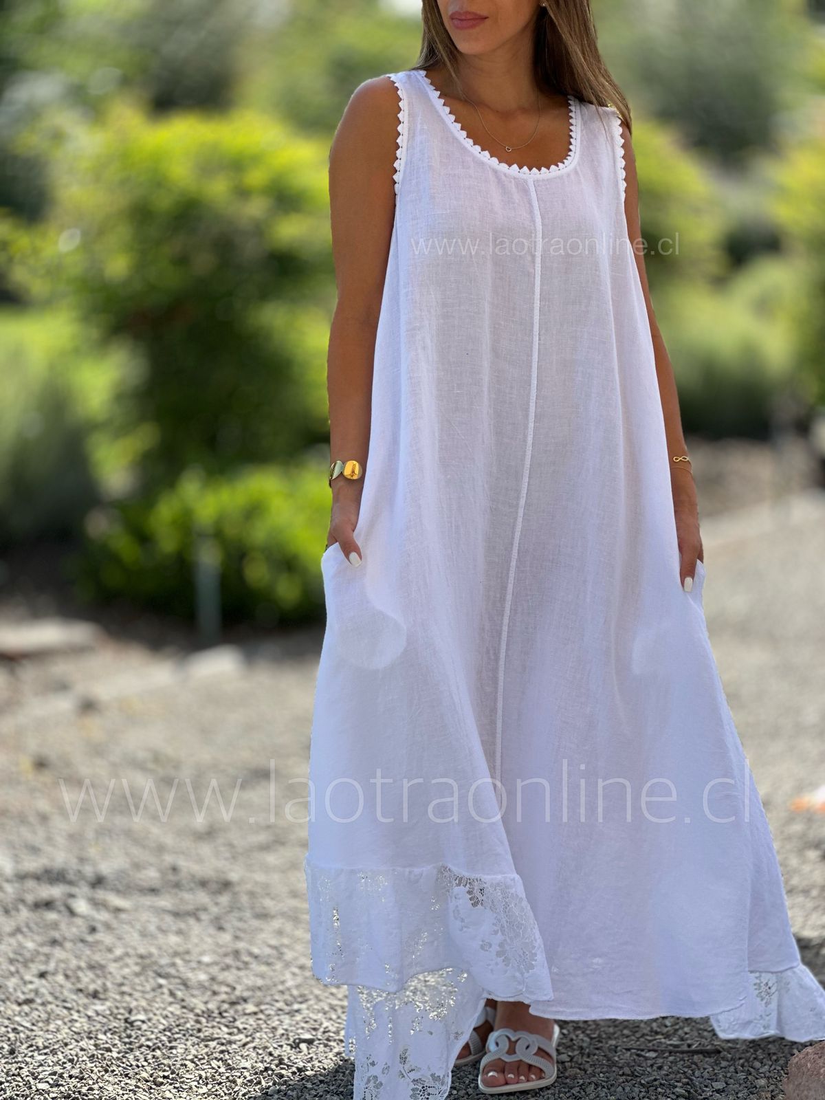 Vestido Escocia blanco