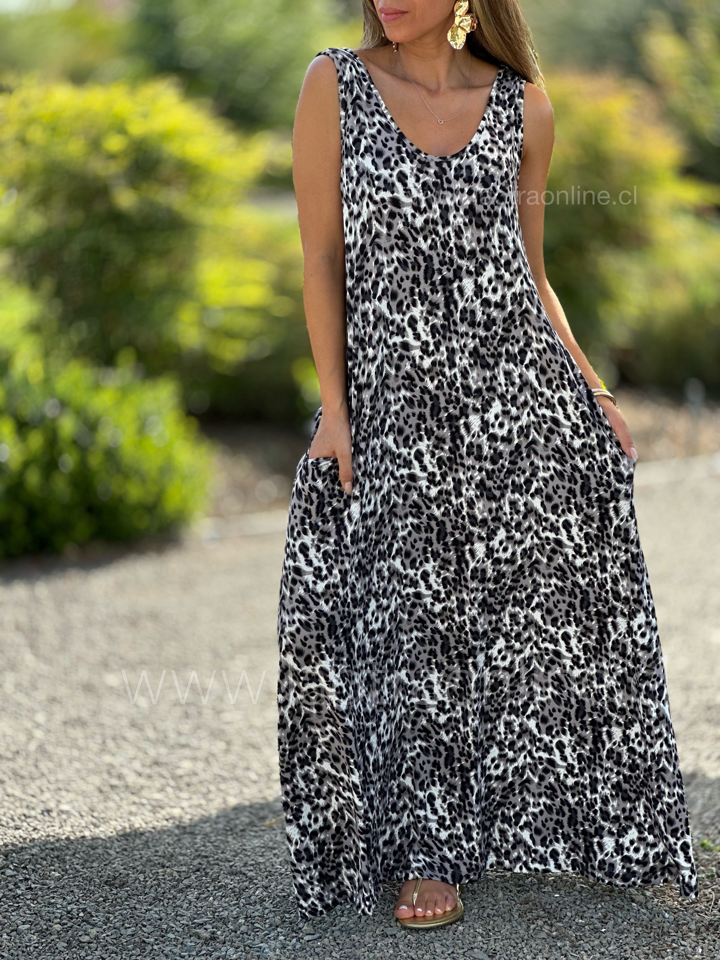 Maxi vestido print marengo