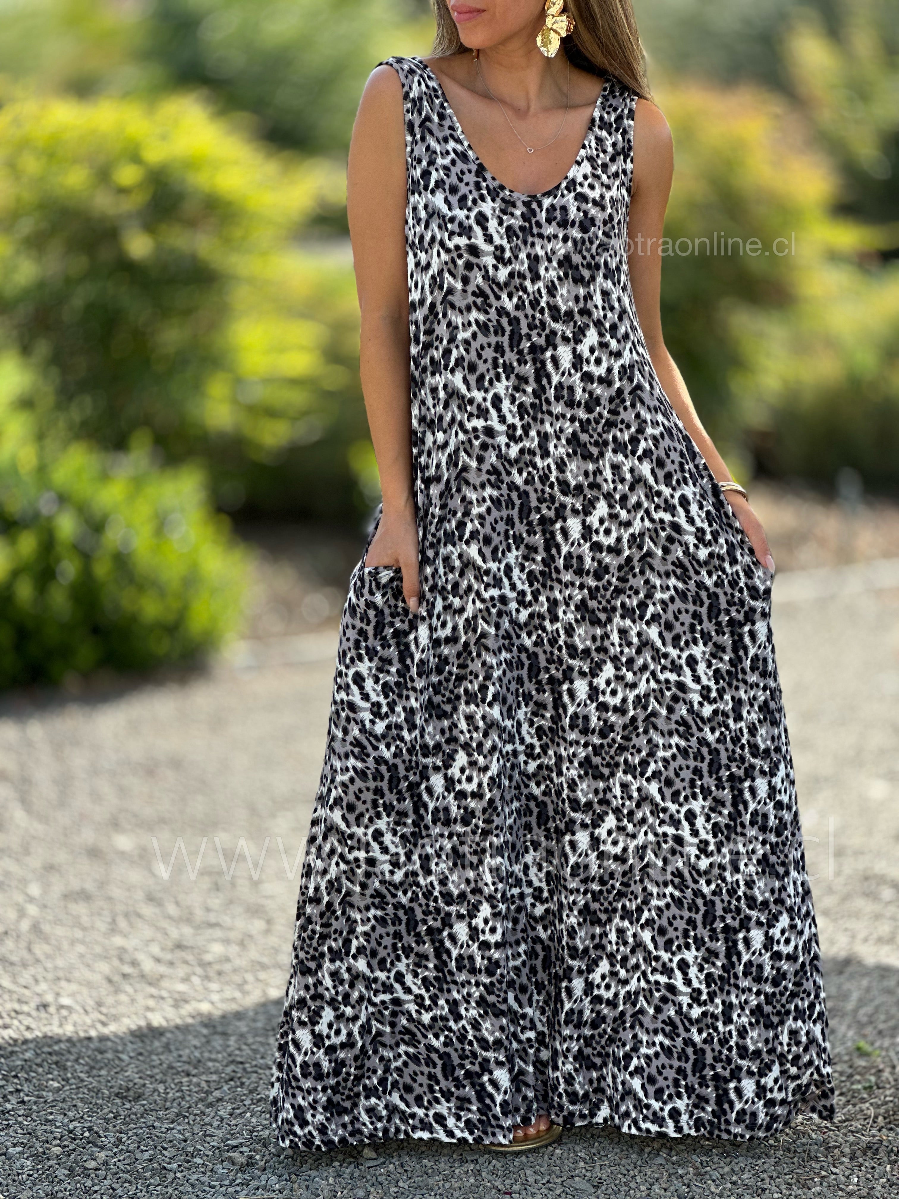 Maxi vestido print marengo