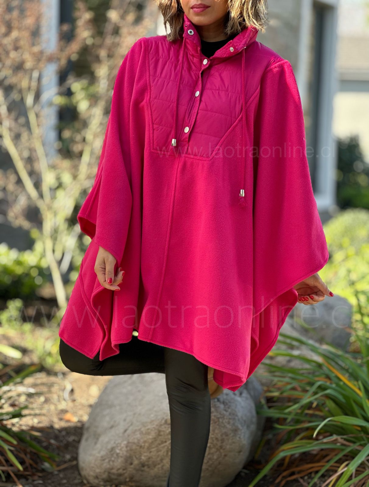 Capa/Poncho Imperial fucsia