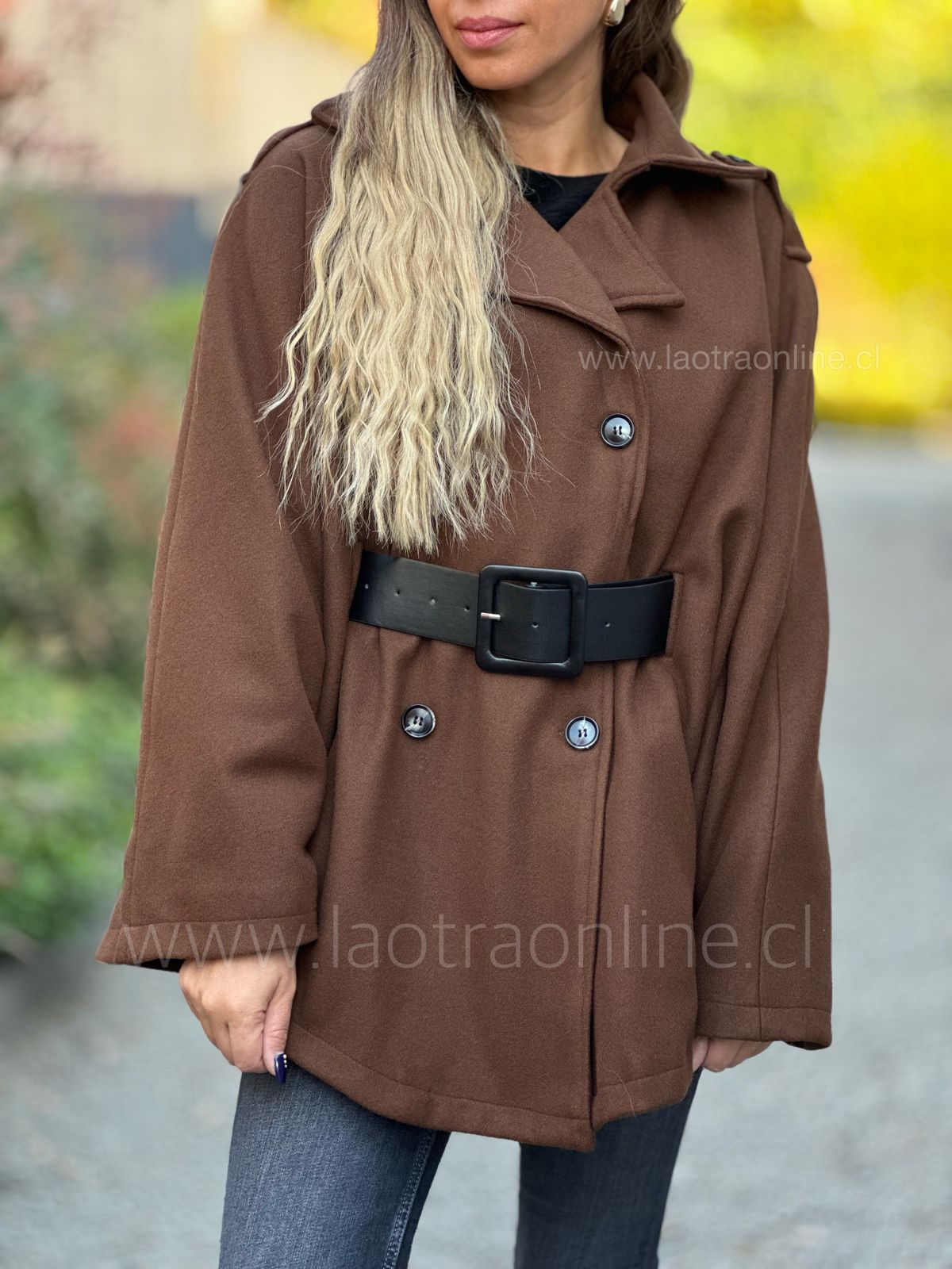 Abrigo/Poncho Anna choco