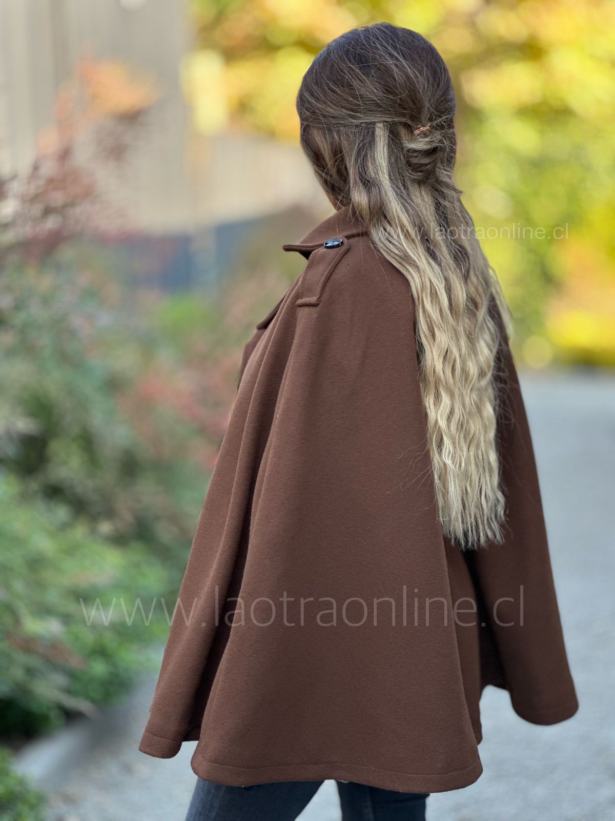 Abrigo/Poncho Anna choco