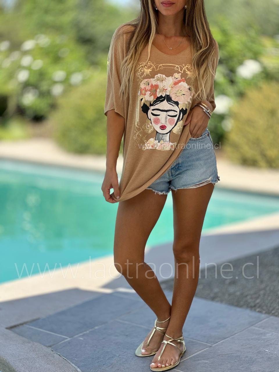 Polera Frida camel