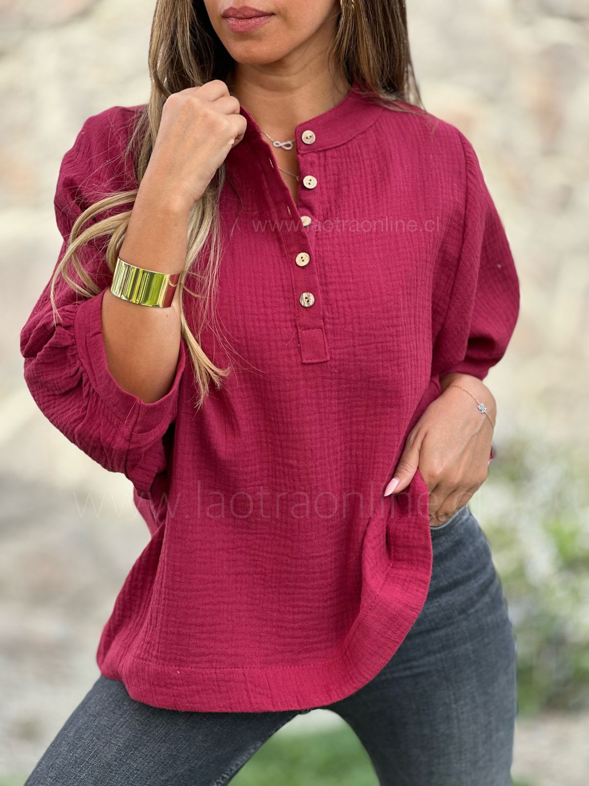 Blusa Aida guinda