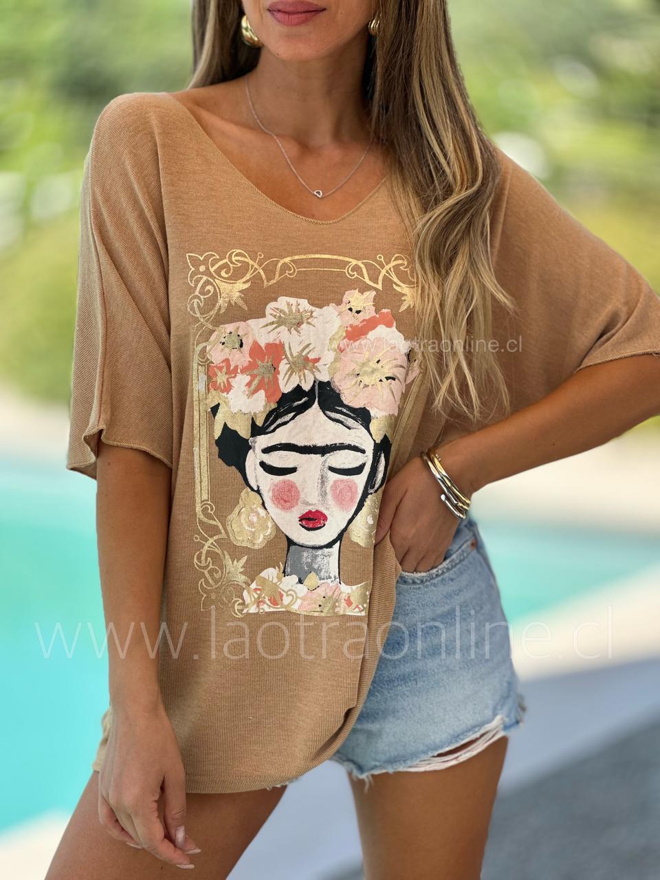 Polera Frida camel