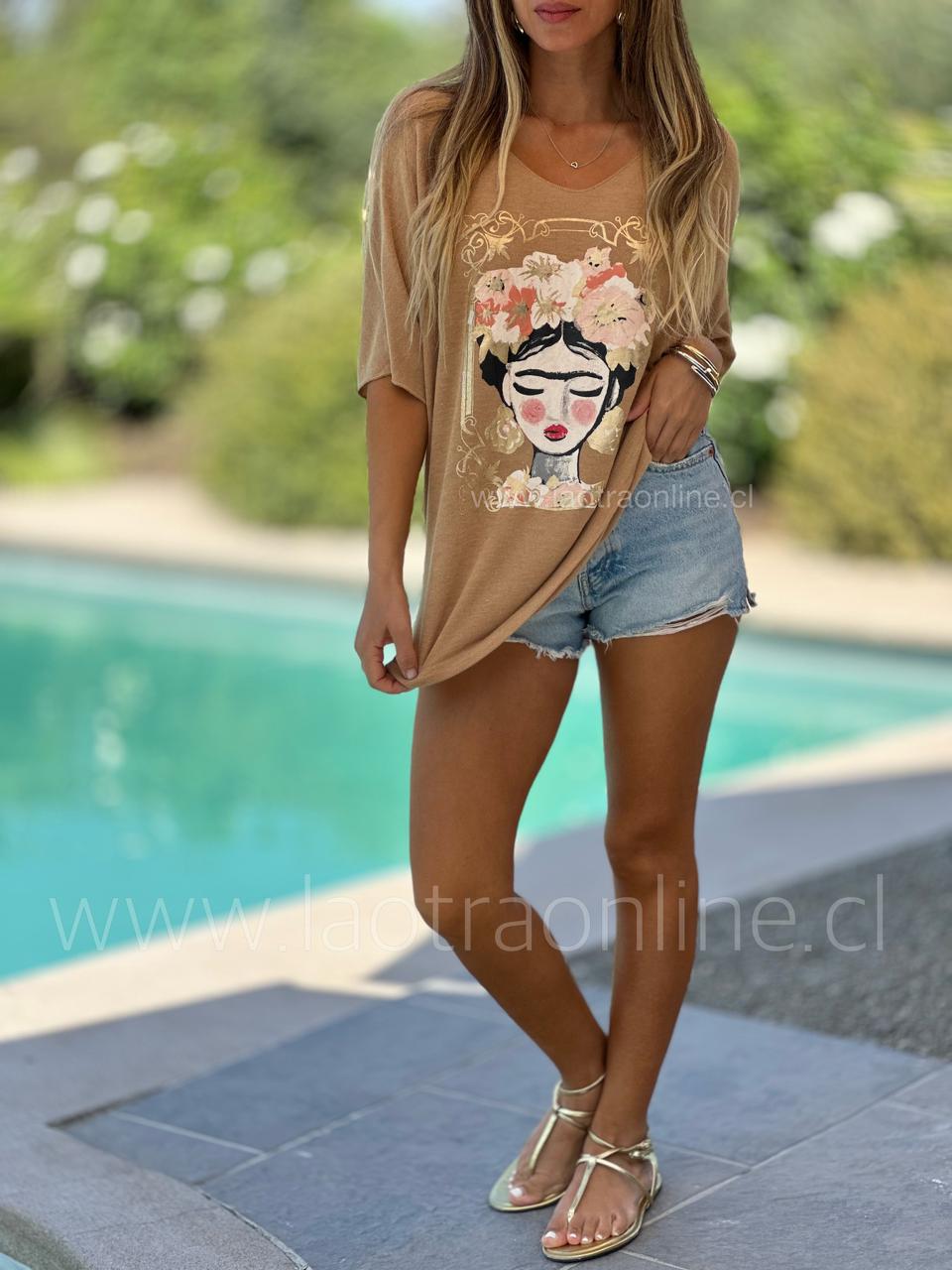 Polera Frida camel