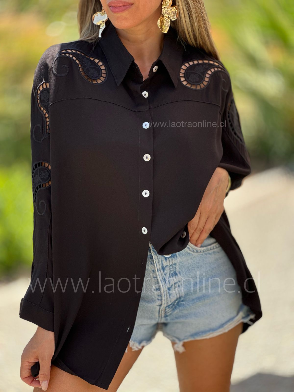 Blusa oversize Ámsterdam negro