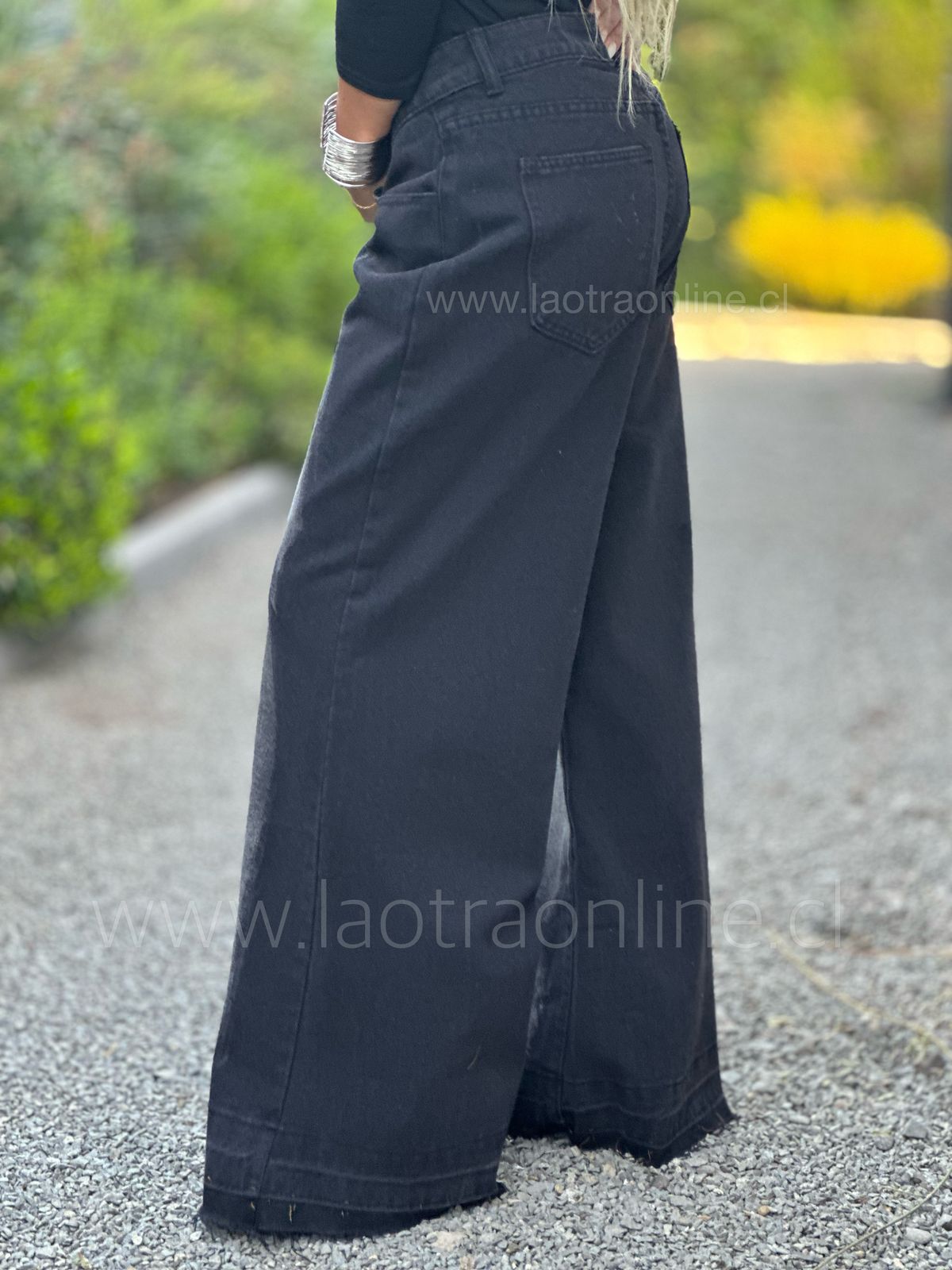 Jeans culotte París negro/gris