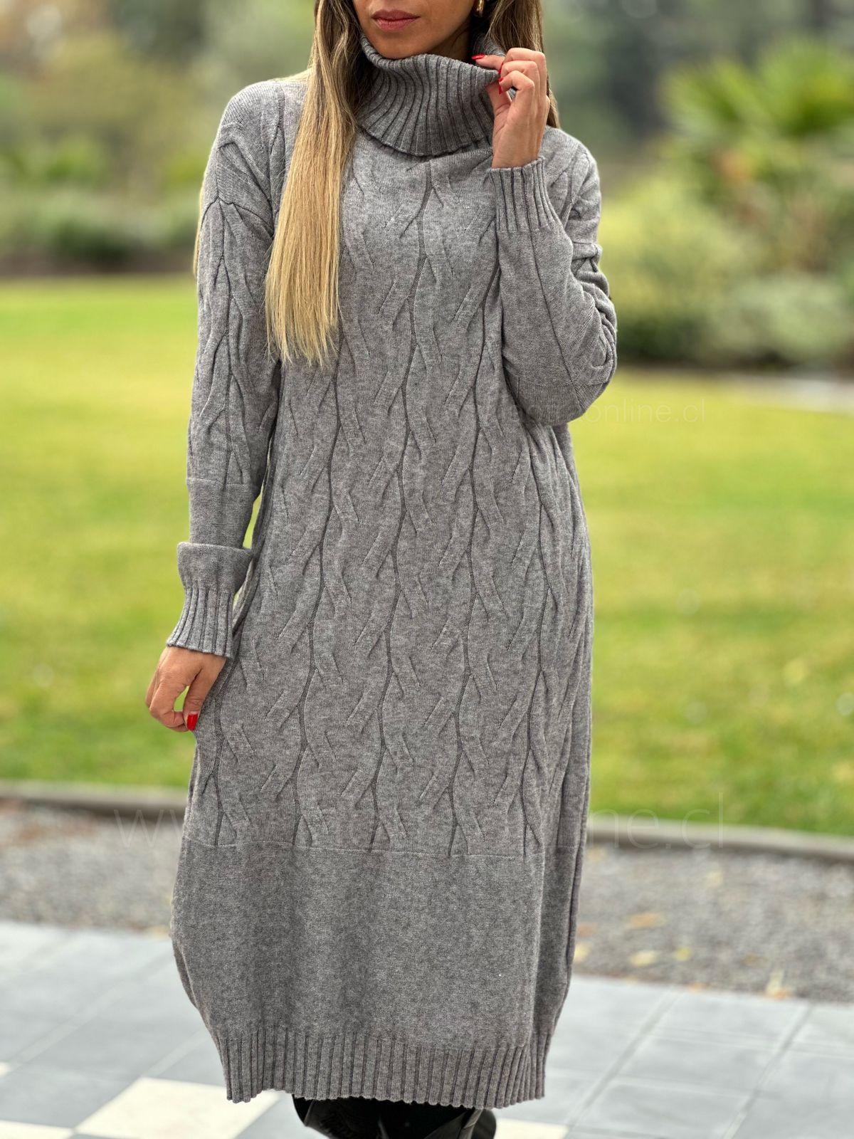 Maxi Sweater/vestido Sol gris