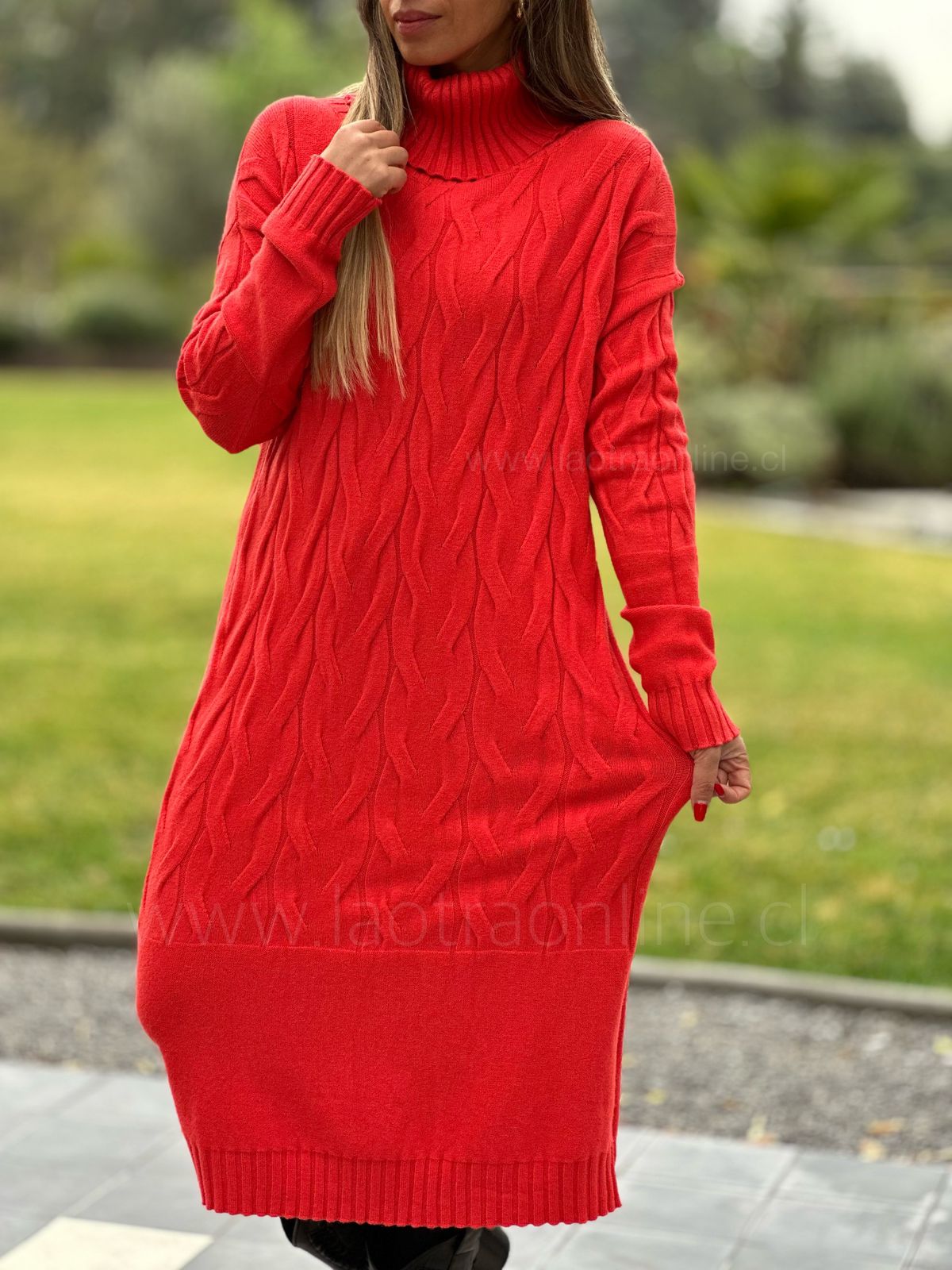 Maxi Sweater/vestido Sol naranja