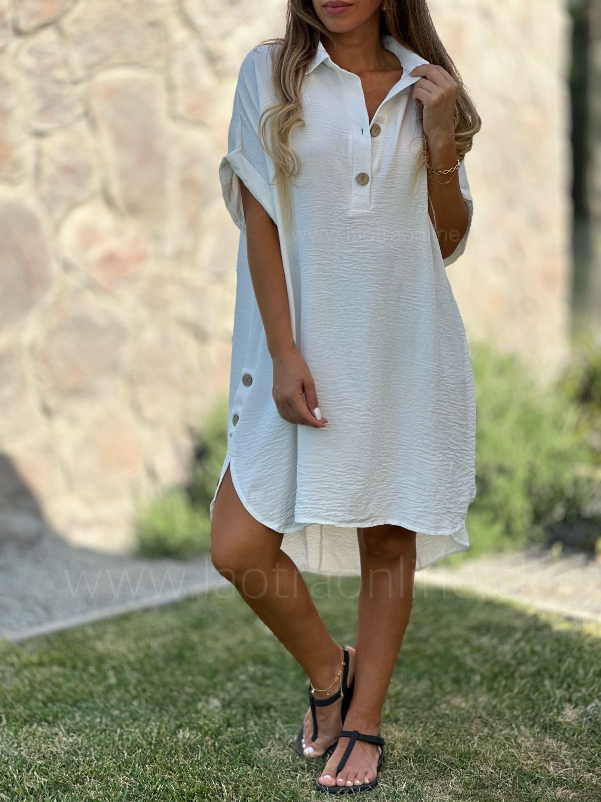 Vestido/blusón Mendoza blanco