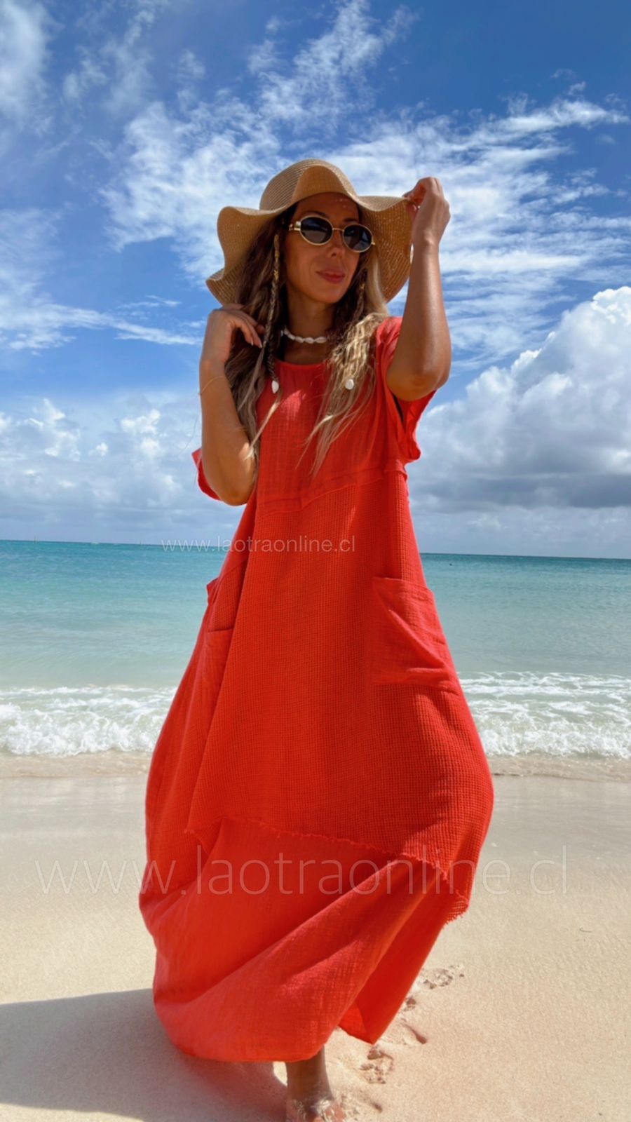 Vestido Eterna coral