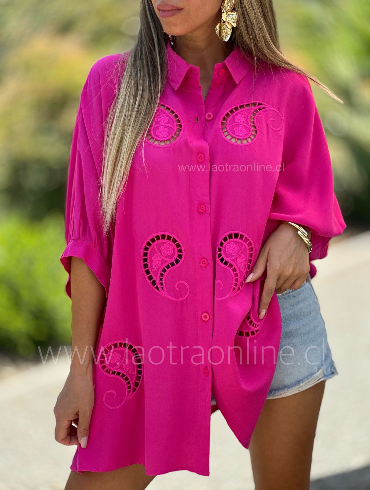 Blusa Sol fucsia